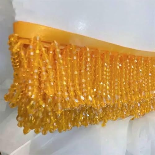 Quasten mit Perlen, Spitzenbesatz in 36 Farben, für Kleidungsstücke, Kleider, Quasten, Spitzendekoration, Schuhe, Ornamente, weiß, schwarz, hängender Perlenvorhang, RS2229-2, Orangegelb, 1 Y Quasten mit Perlen, Spitzenbesatz in 36 Farben, für Kleidungsstücke, Kleider, Quasten, Spitzendekoration, Schuhe, Ornamente, weiß, schwarz, hängender Perlenvorhang, RS2229-2, Orangegelb, 1 Y von ZFISH