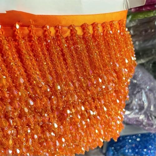 Quasten mit Perlen, Spitzenbesatz in 36 Farben, für Kleidungsstücke, Kleider, Quasten, Spitzendekoration, Schuhe, Ornamente, weiß, schwarz, hängender Perlenvorhang, RS2229-2, von ZFISH