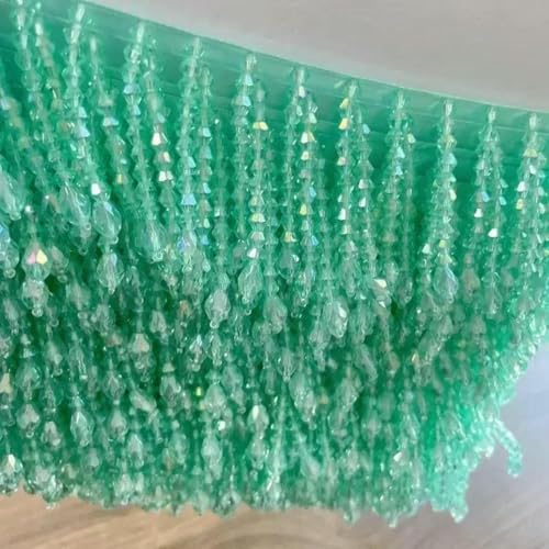 Quasten mit Perlen, Spitzenbesatz in 36 Farben, für Kleidungsstücke, Kleider, Quasten, Spitzendekoration, Schuhe, Ornamente, weiß/schwarz, hängender Perlenvorhang, RS2229-2, Hellgrün, 1 Quasten mit Perlen, Spitzenbesatz in 36 Farben, für Kleidungsstücke, Kleider, Quasten, Spitzendekoration, Schuhe, Ornamente, weiß/schwarz, hängender Perlenvorhang, RS2229-2, Hellgrün, 1 von ZFISH