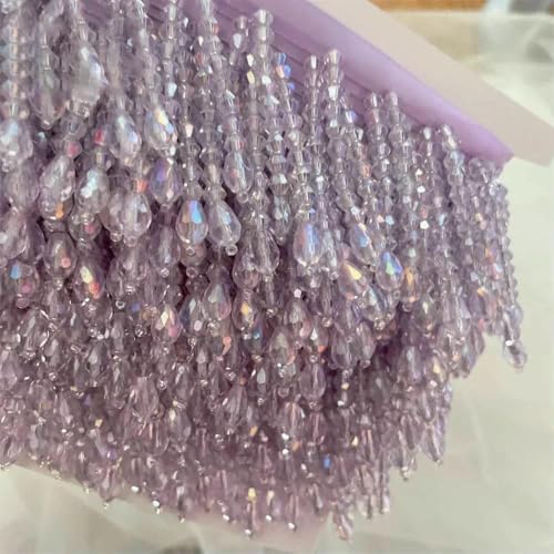 Quasten mit Perlen, Spitzenbesatz in 36 Farben, für Kleidungsstücke, Kleider, Quasten, Spitzendekoration, Schuhe, Ornamente, weiß/schwarz, hängender Perlenvorhang, RS2229-2, Hellviolett Quasten mit Perlen, Spitzenbesatz in 36 Farben, für Kleidungsstücke, Kleider, Quasten, Spitzendekoration, Schuhe, Ornamente, weiß/schwarz, hängender Perlenvorhang, RS2229-2, Hellviolett von ZFISH