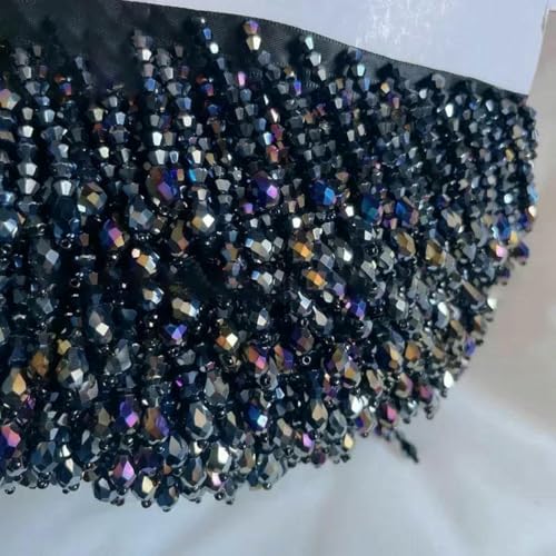 Quasten mit Perlen, Spitzenbesatz in 36 Farben, für Kleidungsstücke, Kleider, Quasten, Spitzendekoration, Schuhe, Ornamente, weiß/schwarz, hängender Perlenvorhang, RS2229-2, mehrfarbig, Quasten mit Perlen, Spitzenbesatz in 36 Farben, für Kleidungsstücke, Kleider, Quasten, Spitzendekoration, Schuhe, Ornamente, weiß/schwarz, hängender Perlenvorhang, RS2229-2, mehrfarbig, von ZFISH