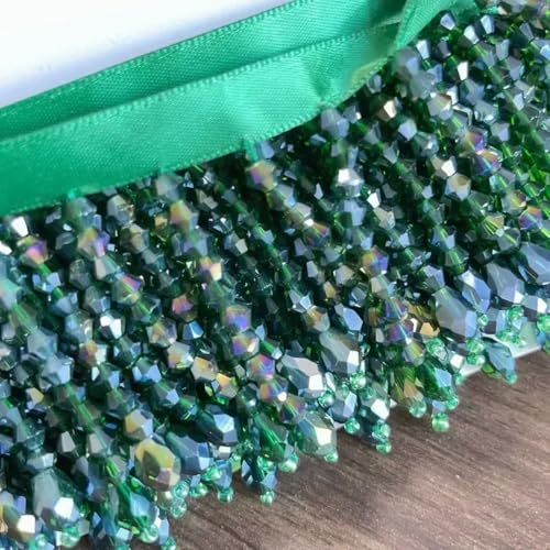Quasten mit Perlen, Spitzenbesatz in 36 Farben, für Kleidungsstücke, Kleider, Quasten, Spitzendekoration, Schuhe, Ornamente, weiß/schwarz, hängender Perlenvorhang, RS2229-2, schwärzlich grün Quasten mit Perlen, Spitzenbesatz in 36 Farben, für Kleidungsstücke, Kleider, Quasten, Spitzendekoration, Schuhe, Ornamente, weiß/schwarz, hängender Perlenvorhang, RS2229-2, schwärzlich grün von ZFISH