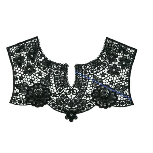 Rundhalsausschnitt, V-Ausschnitt, schwarz, weiß, DIY-Nähen, Stickerei, Spitze, dekorative Kleidung, Qipao-Kleid, Kleiderzubehör, Stil 27 (1 Stück) von ZFISH
