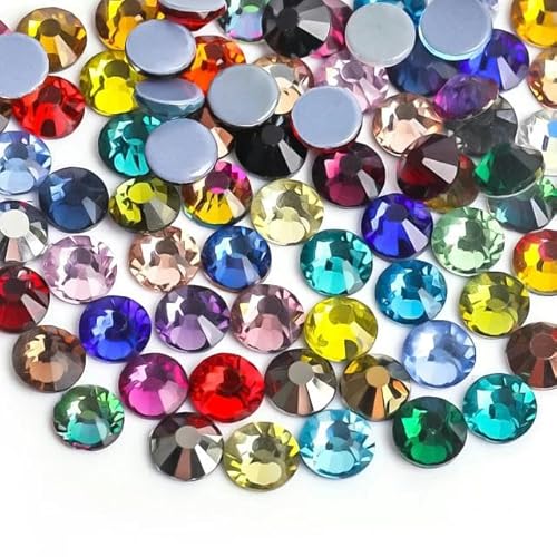 SS6-SS30 40 Farben Crystal AB Better Hotfix-Strasssteine, Glas-Strass-Hotfix-Strasssteine zum Aufbügeln, Nähen und Stoffdekorationen, gemischte Farben, SS20, 1440 Stück SS6-SS30 40 Farben Crystal AB Better Hotfix-Strasssteine, Glas-Strass-Hotfix-Strasssteine zum Aufbügeln, Nähen und Stoffdekorationen, gemischte Farben, SS20, 1440 Stück von ZFISH