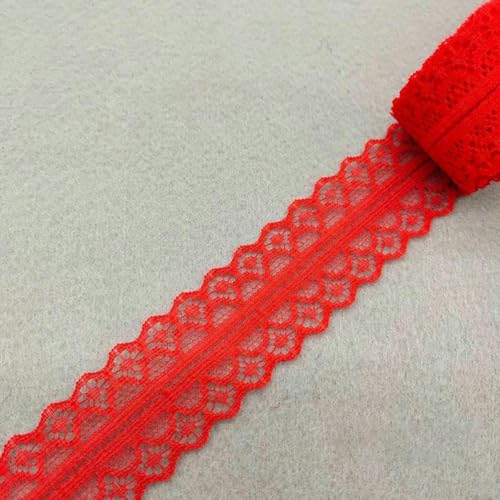 Schöne neue 10 Yards/Lot rotes Spitzenband, hochwertiges DIY-Besatz, bestickt zum Nähen, Dekoration, afrikanischer Spitzenstoff, F11 Schöne neue 10 Yards/Lot rotes Spitzenband, hochwertiges DIY-Besatz, bestickt zum Nähen, Dekoration, afrikanischer Spitzenstoff, F11 von ZFISH