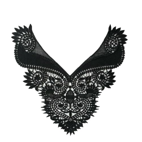 Schwarz und weiß hohl polyester stickerei 1-10 stück nähen spitze DIY dekorative kleidung zubehör-stil 1660-großhandel 10 stücke von ZFISH