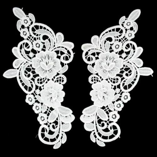 Set Stickerei Venise Schwarze Rose Blumenspitze Ausschnitt Kragen, DIY Kragen Spitzenstoffe zum Nähen Basteln Patch Scrapbooking-BW095-1Stück von ZFISH