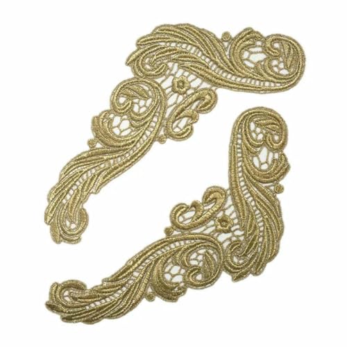 Spiegelpaar Bestickte Aufnäher Goldene Guipure-Spitze Nähspitze für Kleid Applikation DIY Braut Kopfschmuck Spitzenkragen JA104-JA23-1 Paar Spiegelpaar Bestickte Aufnäher Goldene Guipure-Spitze Nähspitze für Kleid Applikation DIY Braut Kopfschmuck Spitzenkragen JA104-JA23-1 Paar von ZFISH