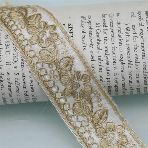 Stickerei-Pailletten-Spitzenband, DIY-Schleife, Haarhut, Nähzubehör für Kleidung, 1 Yards, Farbe 2, Breite 3 cm Stickerei-Pailletten-Spitzenband, DIY-Schleife, Haarhut, Nähzubehör für Kleidung, 1 Yards, Farbe 2, Breite 3 cm von ZFISH