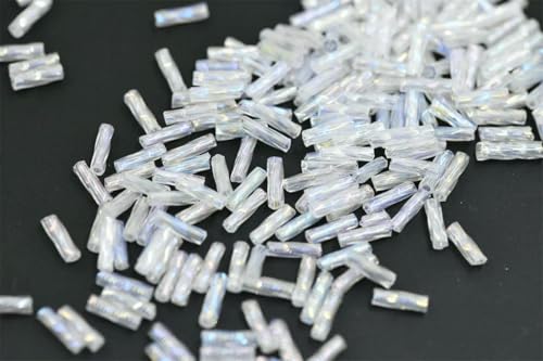 Twist Tube Beads AB Farbe Tschechische Glas gefüttert Bugle Bead Bulk Großhandel Big Bag für Schmuckherstellung Fransen 2x6mm 2x12mm-klar ab-2x12mm 5000 Stück Twist Tube Beads AB Farbe Tschechische Glas gefüttert Bugle Bead Bulk Großhandel Big Bag für Schmuckherstellung Fransen 2x6mm 2x12mm-klar ab-2x12mm 5000 Stück von ZFISH