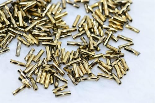 Twist Tube Beads AB Farbe Tschechische Glas gefütterte Bugle Bead Bulk Großhandel Big Bag für Schmuckherstellung Fransen 2x6mm 2x12mm-Metallic Gold-2x12mm 5000 Stück Twist Tube Beads AB Farbe Tschechische Glas gefütterte Bugle Bead Bulk Großhandel Big Bag für Schmuckherstellung Fransen 2x6mm 2x12mm-Metallic Gold-2x12mm 5000 Stück von ZFISH