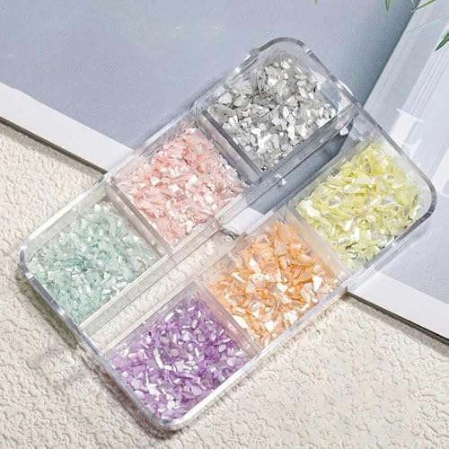 Ultradünne Muschelflocken, 3D, unregelmäßige Satinseide, natürliche Pailletten/rosa/blaue Abalone-Muschel, Maniküre-Paillette-12 Ultradünne Muschelflocken, 3D, unregelmäßige Satinseide, natürliche Pailletten/rosa/blaue Abalone-Muschel, Maniküre-Paillette-12 von ZFISH
