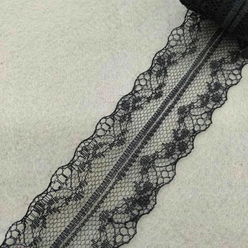 Wunderschönes schwarzes Spitzenband, hochwertiges Bortenband, DIY-Stickerei zum Nähen, Dekoration, afrikanischer Spitzenstoff, 10 Yards/Lot, N11 Wunderschönes schwarzes Spitzenband, hochwertiges Bortenband, DIY-Stickerei zum Nähen, Dekoration, afrikanischer Spitzenstoff, 10 Yards/Lot, N11 von ZFISH