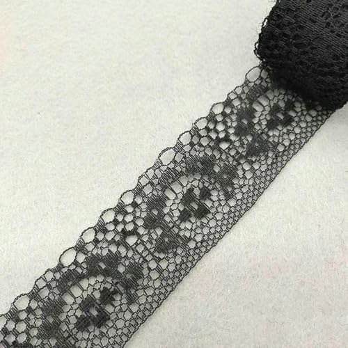 Wunderschönes schwarzes Spitzenband, hochwertiges Bortenband, DIY-Stickerei zum Nähen, Dekoration, afrikanischer Spitzenstoff, 10 Yards/Lot, N8 Wunderschönes schwarzes Spitzenband, hochwertiges Bortenband, DIY-Stickerei zum Nähen, Dekoration, afrikanischer Spitzenstoff, 10 Yards/Lot, N8 von ZFISH