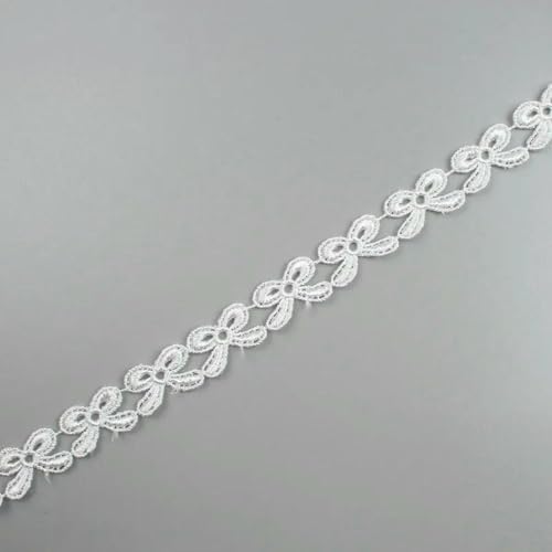 Yards/Lot lösliches weißes Spitzenband zum Basteln, DIY-Hochzeitskleid, Rockrandverpackung, Schmuckbesatz, Zubehör, Stoff zum Nähen-3-2 Stück von ZFISH