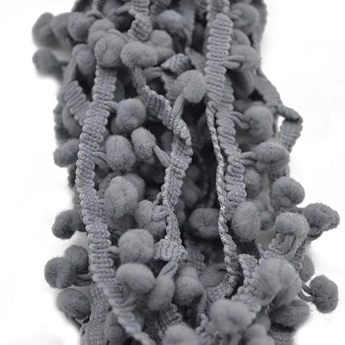 Yards 10 mm Spitzenstoff, Nähzubehör, Pompom-Besatz, Pom-Pom-Dekoration, Quaste, Kugel, Fransenband, DIY-Material, Bastelbekleidung, PT29 hellgrau, 5 Yards Yards 10 mm Spitzenstoff, Nähzubehör, Pompom-Besatz, Pom-Pom-Dekoration, Quaste, Kugel, Fransenband, DIY-Material, Bastelbekleidung, PT29 hellgrau, 5 Yards von ZFISH