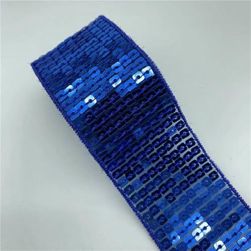 Yards 38 mm Paillettenband Spitzenbesatz Pailletten-Nähstoff für Kleider, Kleidung, Kopfschmuck, Brauthochzeit, Nähzubehör-08-2 Yards von ZFISH