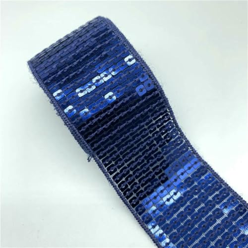 Yards 38 mm Paillettenband Spitzenbesatz Pailletten-Nähstoff für Kleider, Kleidung, Kopfschmuck, Brauthochzeit, Nähzubehör-10-5 Yards von ZFISH