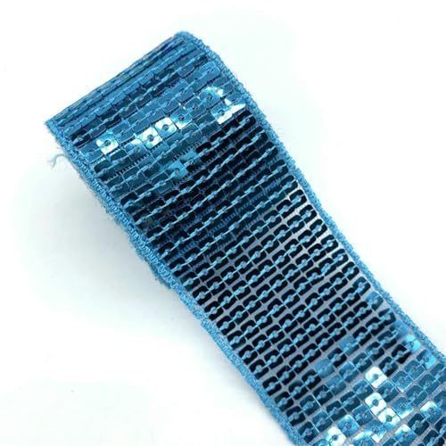 Yards 38 mm Paillettenband Spitzenbesatz Pailletten-Nähstoff für Kleider, Kleidung, Kopfschmuck, Brauthochzeit, Nähzubehör-13-2 Yards von ZFISH