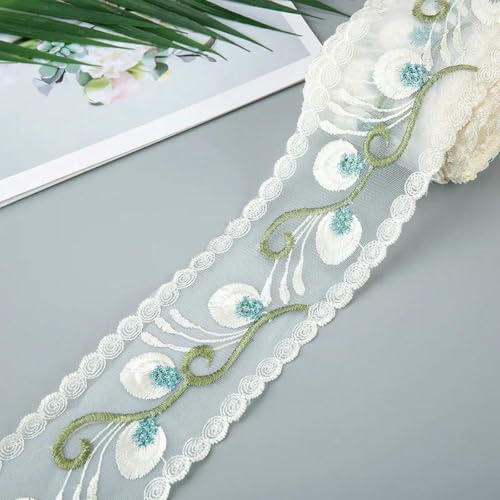 Yards Blumenstickerei-Spitzenband zur Schleifenherstellung, Kleidungsdekor, Nähstoff, Bastelbedarf, Handarbeitszubehör, 10–5 Yards Yards Blumenstickerei-Spitzenband zur Schleifenherstellung, Kleidungsdekor, Nähstoff, Bastelbedarf, Handarbeitszubehör, 10–5 Yards von ZFISH