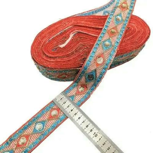 Yards Pailletten-Spitzenbesatz, Spitzenstoff, DIY-Stickbänder für Kleidungsstücke, Kopfschmuck, Hochzeitsdekor, Nähen, handgefertigte Bedarfsartikel, Farbe 12, 1 Yard Yards Pailletten-Spitzenbesatz, Spitzenstoff, DIY-Stickbänder für Kleidungsstücke, Kopfschmuck, Hochzeitsdekor, Nähen, handgefertigte Bedarfsartikel, Farbe 12, 1 Yard von ZFISH