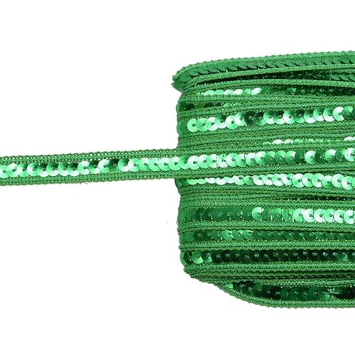 m 12 mm glänzendes Paillettenband, Spitzenbesatz, Stoff für Kleider, Kleidung, handgefertigt, DIY-Bastelarbeiten, Spitzenband, Stoff, Kleidungsstücke, Nähzubehör, B11, 5 Meter von ZFISH
