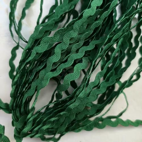x 20 Yards, 5 mm breit, mehrfarbig, Zickzack-Spitzenbesatz, Terylenband für Hochzeiten, DIY, handgefertigte Patchwork-Basteldekoration – Schwarzgrün – 5 mm – 20 Yards x 20 Yards, 5 mm breit, mehrfarbig, Zickzack-Spitzenbesatz, Terylenband für Hochzeiten, DIY, handgefertigte Patchwork-Basteldekoration – Schwarzgrün – 5 mm – 20 Yards von ZFISH