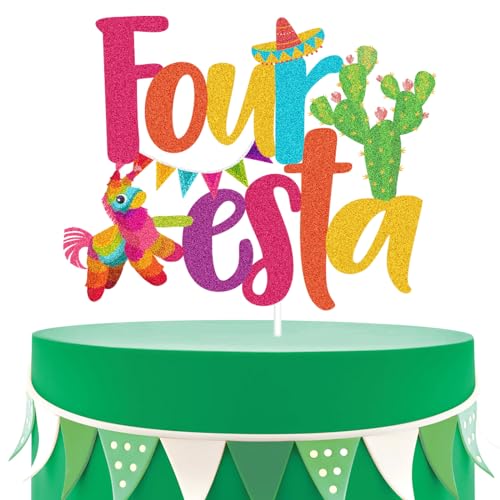 Four-esta Tortenaufsatz "Happy 4th Birthday", Fiesta-Kuchenaufsatz (vier) von ZFMY Wong