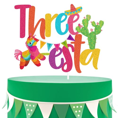 Three-esta Tortenaufsatz "Happy 3rd Birthday", Fiesta-Kuchenaufsatz (Three-esta) von ZFMY Wong