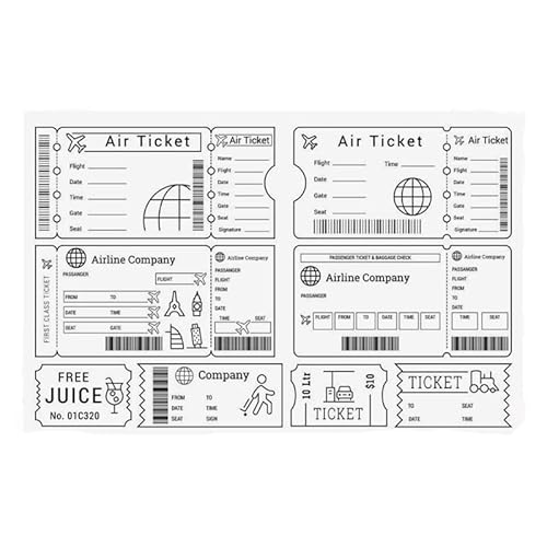 ZFPARTY Flugtickets Stempel Sammelalbum Papier Transparent Klar Handgemachte Dekoration Geschenke Gummistempel für Karte DIY Scrapbooking ZFPARTY Flugtickets Stempel Sammelalbum Papier Transparent Klar Handgemachte Dekoration Geschenke Gummistempel für Karte DIY Scrapbooking von ZFPARTY