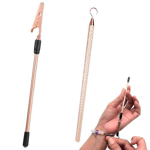2 Stück Armbandhaken, Haken und Clips, zur Befestigung von Schmuck, tragbar, mit Schnellverschluss, für Halskette, Armband, Uhr, Reißverschluss (Roségold) von ZFRITP