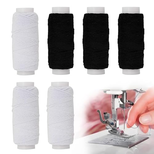 6 Rollen Elastisches Nähgarn, Nähfaden, Nähgarn Schwarz Weiß, Elasten, Kann Zur Herstellung Von Kleidung Verwendet Werden, Eignet Sich Auch Für Perlenarmbänder, Halsketten Und Schmuckhandwerk 6 Rollen Elastisches Nähgarn, Nähfaden, Nähgarn Schwarz Weiß, Elasten, Kann Zur Herstellung Von Kleidung Verwendet Werden, Eignet Sich Auch Für Perlenarmbänder, Halsketten Und Schmuckhandwerk von ZFRITP
