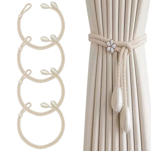 ZFRITP 4 Stück Raffhalter Für Vorhänge, Vorhang Raffhalter Für Gardinen, Handgestrickte Baumwolle Gardinen Raffhalter, Vorhang Halter, Gardinenhalter, Vorhang Halter,Curtain Rope Buckle ZFRITP 4 Stück Raffhalter Für Vorhänge, Vorhang Raffhalter Für Gardinen, Handgestrickte Baumwolle Gardinen Raffhalter, Vorhang Halter, Gardinenhalter, Vorhang Halter,Curtain Rope Buckle von ZFRITP