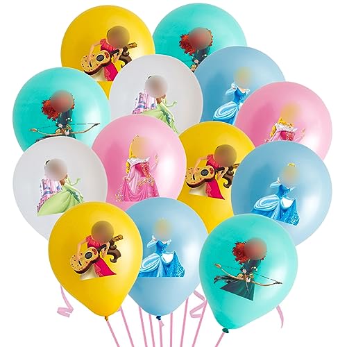 40 Stück Prinzessin Luftballons Party Geburtstag Deko,12Zoll Prinzessin Luftballons Märchenprinzessin Latex Ballon für Mädchen Kindergeburtstag Party Dekoration Partyzubehör von ZGCXRTO