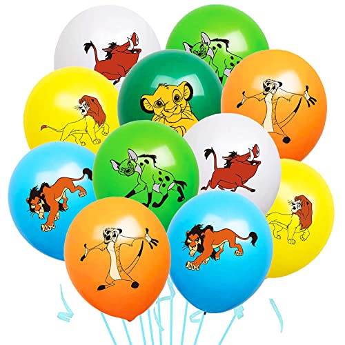 48 Stück Löwen Luftballons Party Geburtstag Deko,12 Zoll Baby Löwen Luftballons Wald TierLatex Ballon für Mädchen Kindergeburtstag Party Dekoration Partyzubehör von ZGCXRTO