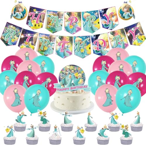 Prinzessin Party Supplies，32 Stück Rosa-lina Prinzessin Party Supplies, LuftballonsParty Dekorationen für Kinder,Prinzessin Party Dekoration, Dekoration Party Luftballons für Mädchen Kinder. von ZGCXRTO