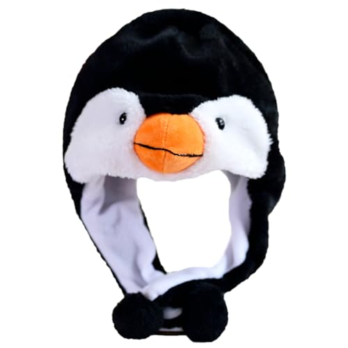 ZGCXRTO Penguin MüTze, PlüSch Pinguin MüTze FüR Geburtstags Weihnachts Geschenk Cosplay WintermüTze Hut FüR Erwachsene Kinder von ZGCXRTO