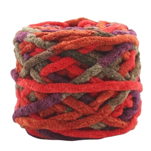 100 Gramm, mehrfarbig, mit Batikmuster, weiches Regenbogengarn for Stricken, dickes Garn for Stricken von Taschen für Anfänger(Color24) von ZGCrumphant