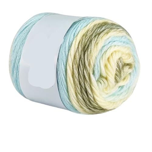 100 g Regenbogen-Farbverlaufsgarn, Baumwollmischgarn, DIY-Häkelrock, Spitzenlinie, handgewebtes weiches Garn für Anfänger(Color1,4pc) von ZGCrumphant