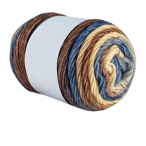 100 g Regenbogen-Farbverlaufsgarn, Baumwollmischgarn, DIY-Häkelrock, Spitzenlinie, handgewebtes weiches Garn für Anfänger(Color10,4pc) von ZGCrumphant