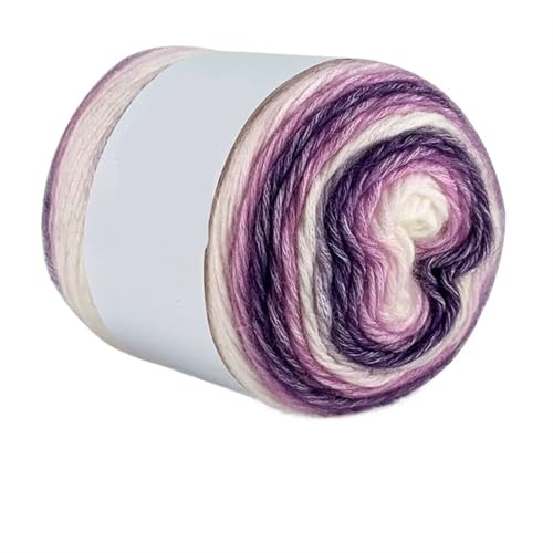 100 g Regenbogen-Farbverlaufsgarn, Baumwollmischgarn, DIY-Häkelrock, Spitzenlinie, handgewebtes weiches Garn für Anfänger(Color16,1pc) von ZGCrumphant