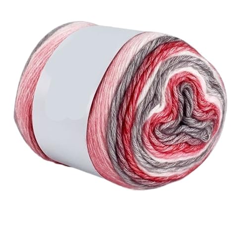 100 g Regenbogen-Farbverlaufsgarn, Baumwollmischgarn, DIY-Häkelrock, Spitzenlinie, handgewebtes weiches Garn für Anfänger(Color8,1pc) von ZGCrumphant