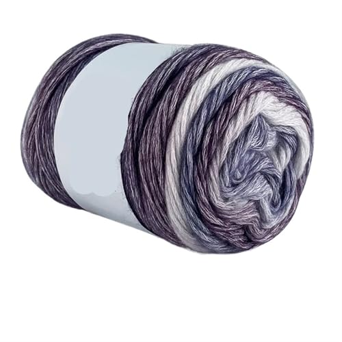 100 g Regenbogen-Farbverlaufsgarn, Baumwollmischgarn, DIY-Häkelrock, Spitzenlinie, handgewebtes weiches Garn für Anfänger(Color9,1pc) von ZGCrumphant