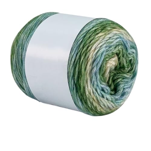 100 g Wolle mit Farbverlauf, gefärbtes Muster, mitteldickes Garn, reine Baumwolle, Wollfaden, Häkelfaden, handgewebter Schalfaden für Anfänger(Color18) von ZGCrumphant