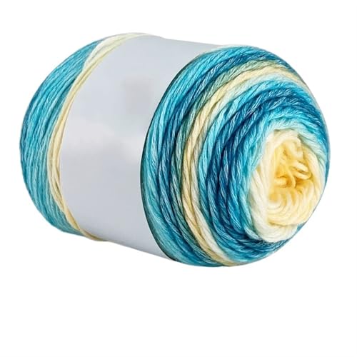 100 g Wolle mit Farbverlauf, gefärbtes Muster, mitteldickes Garn, reine Baumwolle, Wollfaden, Häkelfaden, handgewebter Schalfaden für Anfänger(Color2) von ZGCrumphant