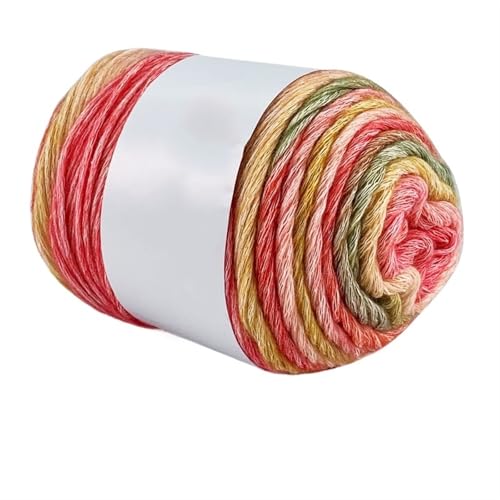 100 g Wolle mit Farbverlauf, gefärbtes Muster, mitteldickes Garn, reine Baumwolle, Wollfaden, Häkelfaden, handgewebter Schalfaden für Anfänger(Color4) von ZGCrumphant