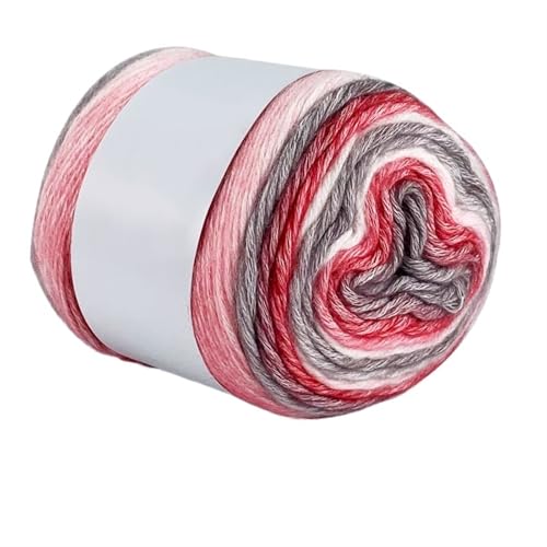 100 g Wolle mit Farbverlauf, gefärbtes Muster, mitteldickes Garn, reine Baumwolle, Wollfaden, Häkelfaden, handgewebter Schalfaden für Anfänger(Color9) von ZGCrumphant