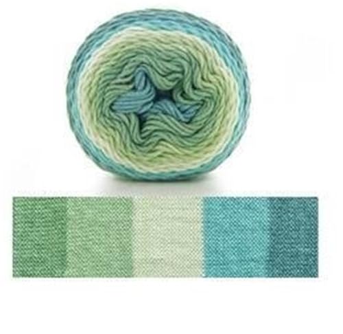 100 g segmentgefärbtes Garn in Regenbogenfarben, 5 Stränge Wolle, for Selbermachen, handgefertigt, for Strickpullover, Mützen, Schals, Sofakissen, Kuchengarn für Anfänger(Color11) von ZGCrumphant
