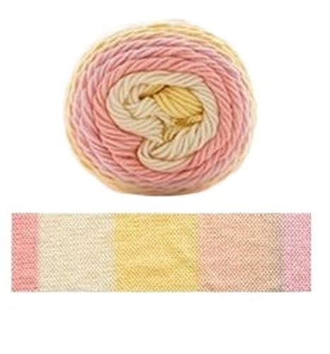 100 g segmentgefärbtes Garn in Regenbogenfarben, 5 Stränge Wolle, for Selbermachen, handgefertigt, for Strickpullover, Mützen, Schals, Sofakissen, Kuchengarn für Anfänger(Color16) von ZGCrumphant