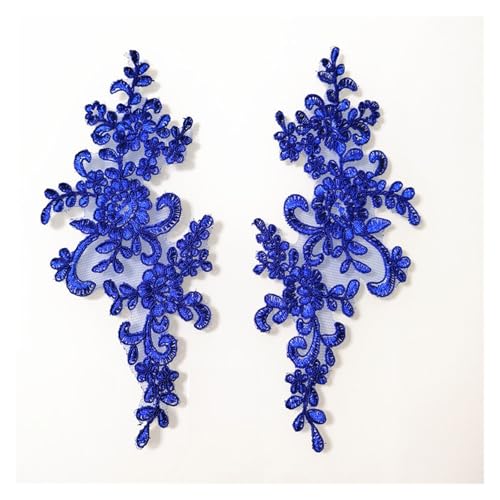 1Pair Flower Floral Embroidery for Evening Skirt Lace Applique Fabric Patch Textiles Decoration Patch Sewing On Accessories Für Kleidung(03) von ZGCrumphant